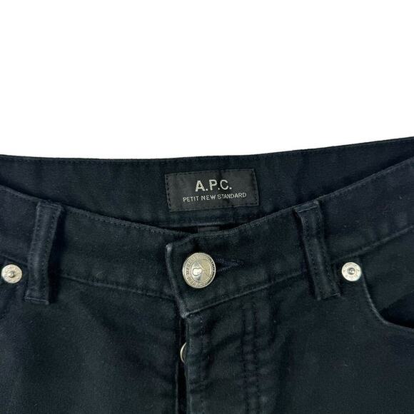 A.P.C.Black Petit New Standard Jeans Button Fly Mens 29 Slim-fit Stretch Denim - Picture 7 of 16
